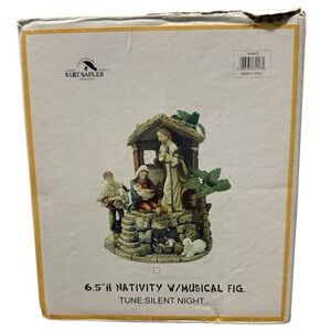 Vintage Kurt S. Adler "Silent Night" Musical Nativity Scene Rare NOS